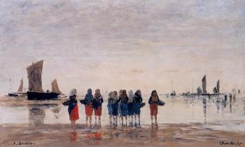 尤金 佈丹 Fisherwomen at Berck